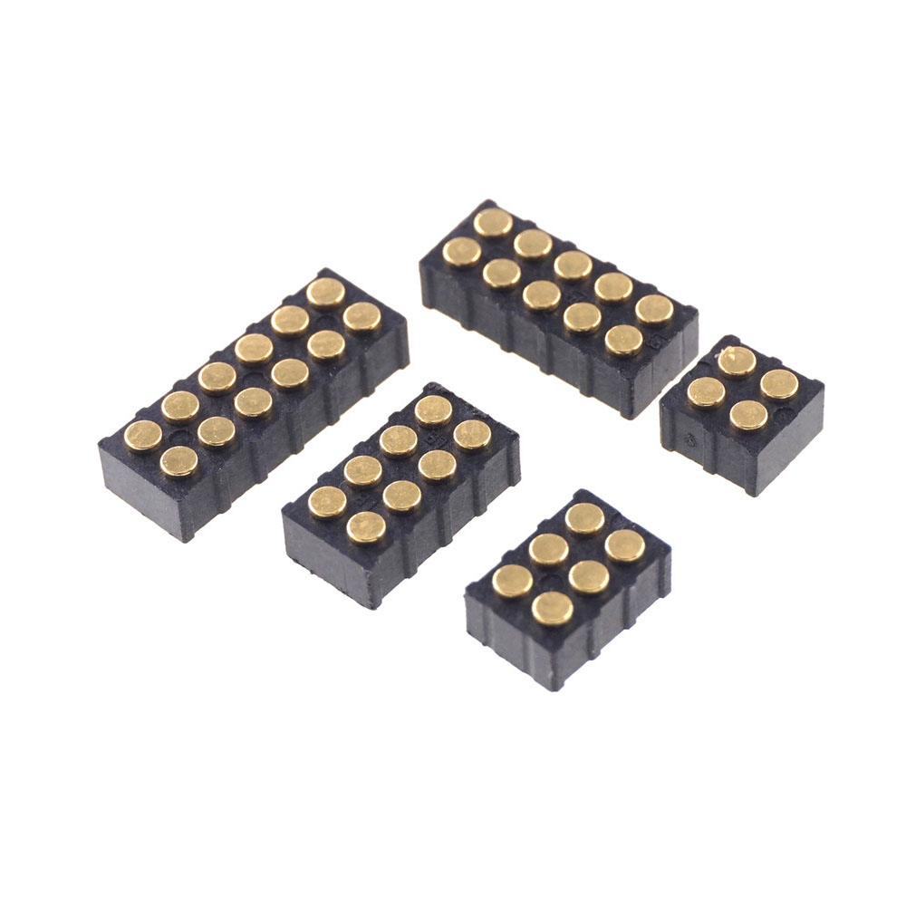 Female Grid 2.0 MM Pitch Contact Pad Target Connector 4 6 8 10 Position For Pogo Pin Header Dual Row SMD PCB RoHS