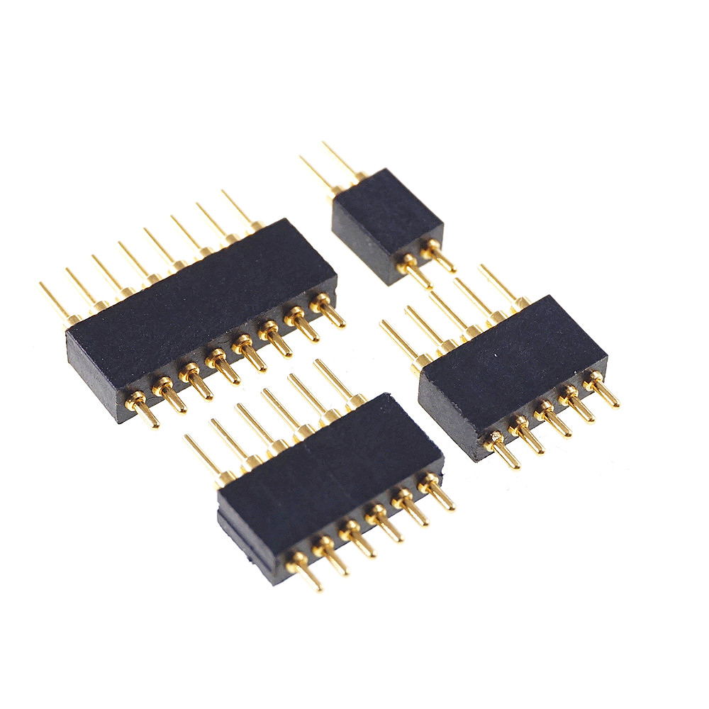 Spring Loaded 1.27 MM Pogo Pin Connector 0.05 Inch Pitch Male PCB Header Single Row Through Holes Probe