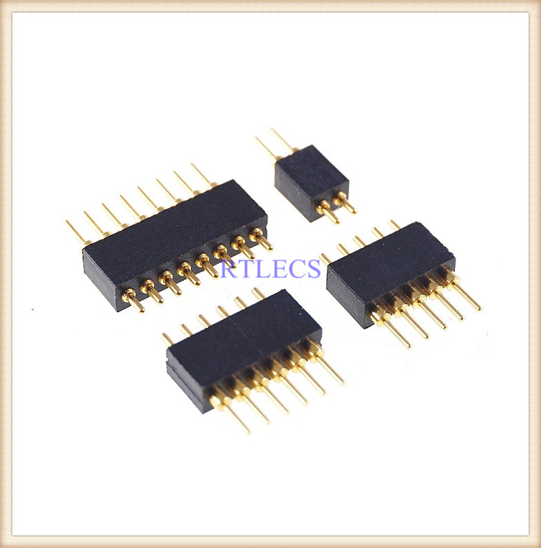 Spring Loaded 1.27 MM Pogo Pin Connector 0.05 Inch Pitch Male PCB Header Single Row Through Holes Probe