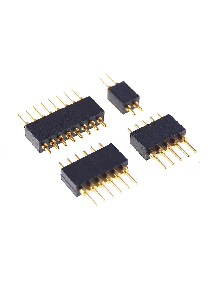 Spring Loaded 1.27 MM Pogo Pin Connector 0.05 Inch Pitch Male PCB Header Single Row Through Holes Probe