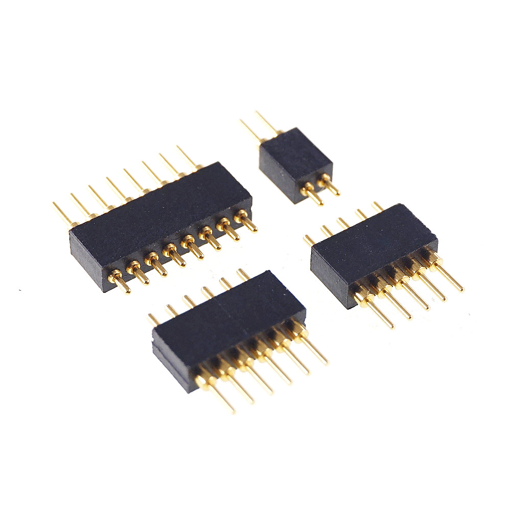 Spring Loaded 1.27 MM Pogo Pin Connector 0.05 Inch Pitch Male PCB Header Single Row Through Holes Probe