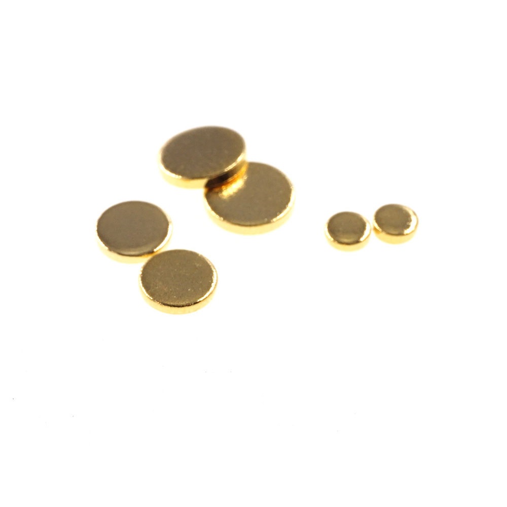 Female Pogo Pin Flat surface Mount Circular Contact Pad Brass Gold plated Target for Spring Probe connector to mate