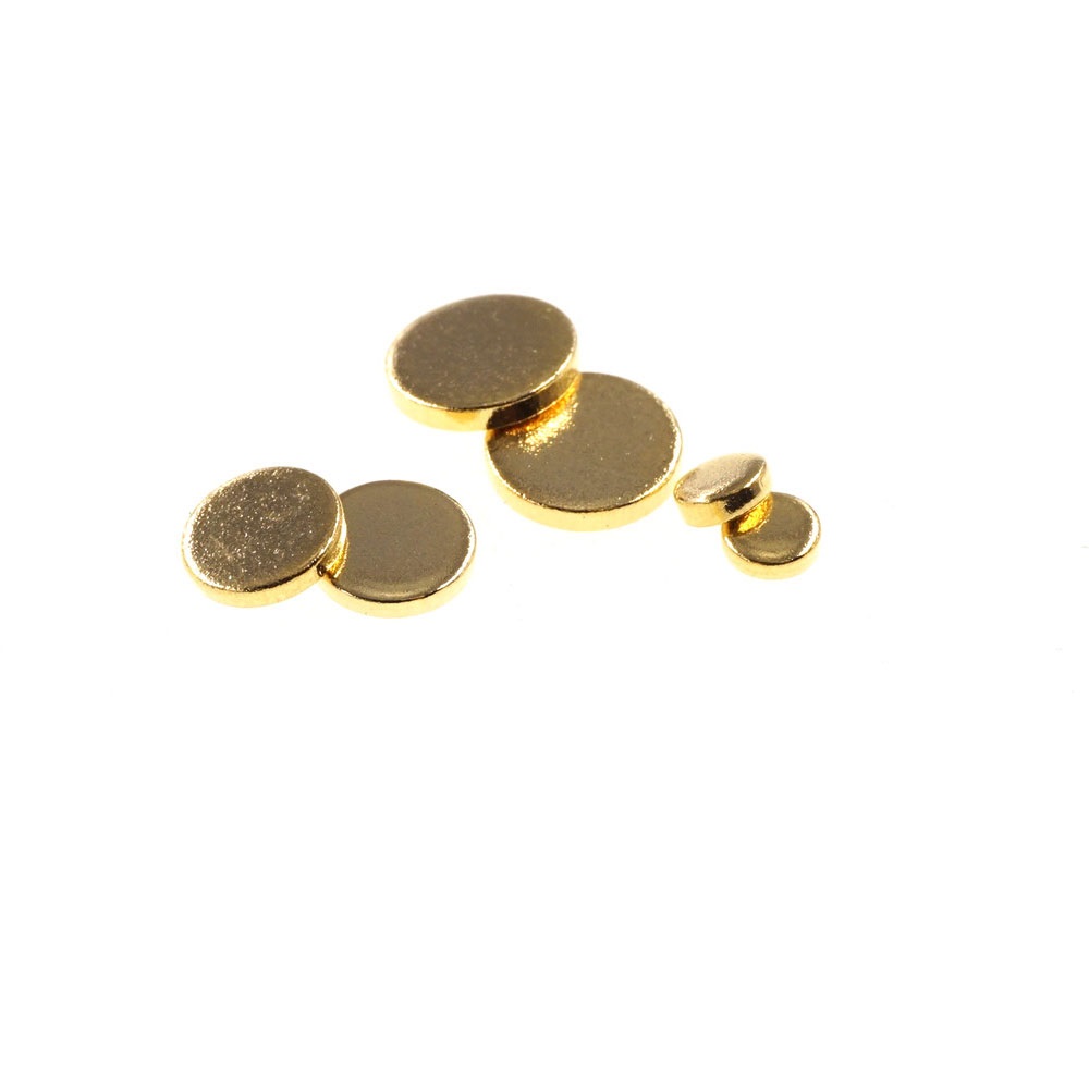 Female Pogo Pin Flat surface Mount Circular Contact Pad Brass Gold plated Target for Spring Probe connector to mate