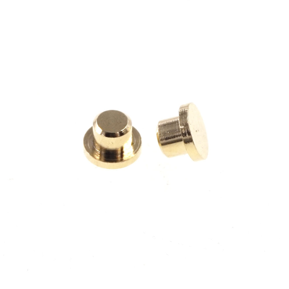 Female Pogo Pin Flange Diameter 3.0 mm Height 2.0 mm Flat surface Circular Contact Pad Female Gold plate Spring connector