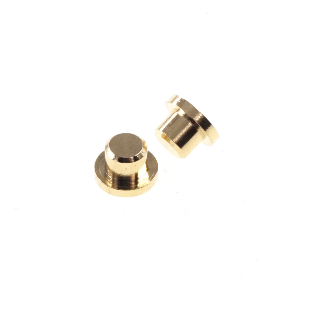 Female Pogo Pin Flange Diameter 3.0 mm Height 2.0 mm Flat surface Circular Contact Pad Female Gold plate Spring connector