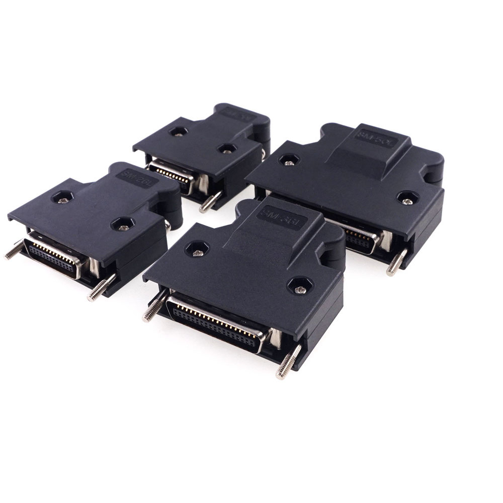 SCSI Male MDR 14 20 26 36 50 Pin Compatible 3M CN Connector 10314 10320 10326 10336 10350 Cable Wire Solder Type Shell