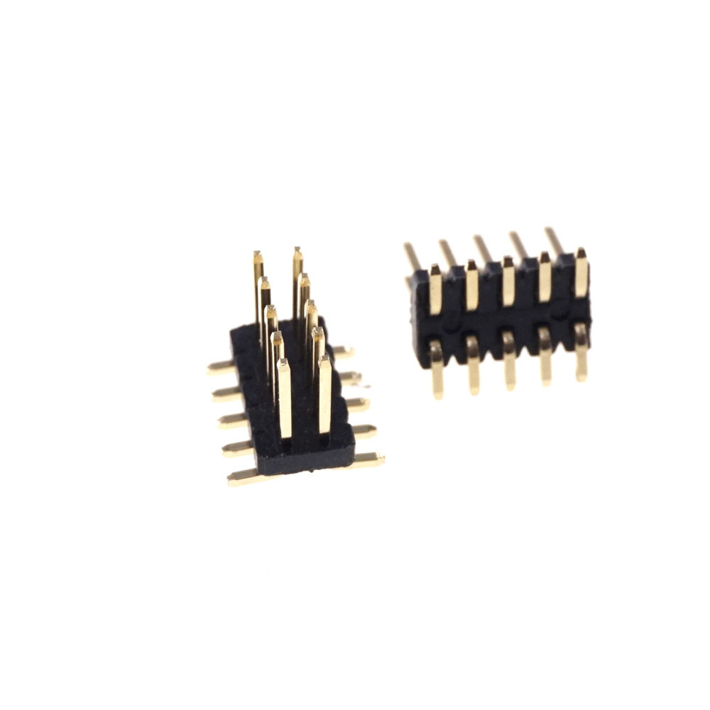 2x5 P 10 Pin 1.27 mm Male PCB Header Dual row Straight PCB SMT male Pin Headers gold flash Rohs Lead free Surface Mount
