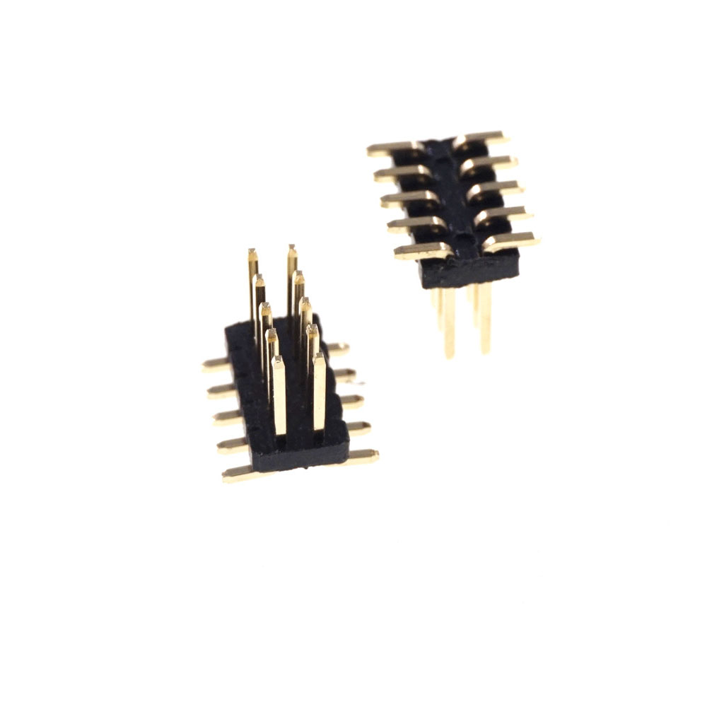 2x5 P 10 Pin 1.27 mm Male PCB Header Dual row Straight PCB SMT male Pin Headers gold flash Rohs Lead free Surface Mount