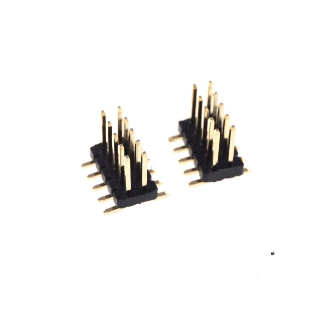 2x5 P 10 Pin 1.27 mm Male PCB Header Dual row Straight PCB SMT male Pin Headers gold flash Rohs Lead free Surface Mount