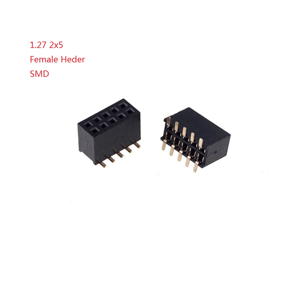 1.27mm Pitch 2x5 Pin 10 position IDC Socket Female Receptacle Male Header Right Angle Through Holes SMD Straight mating Parts