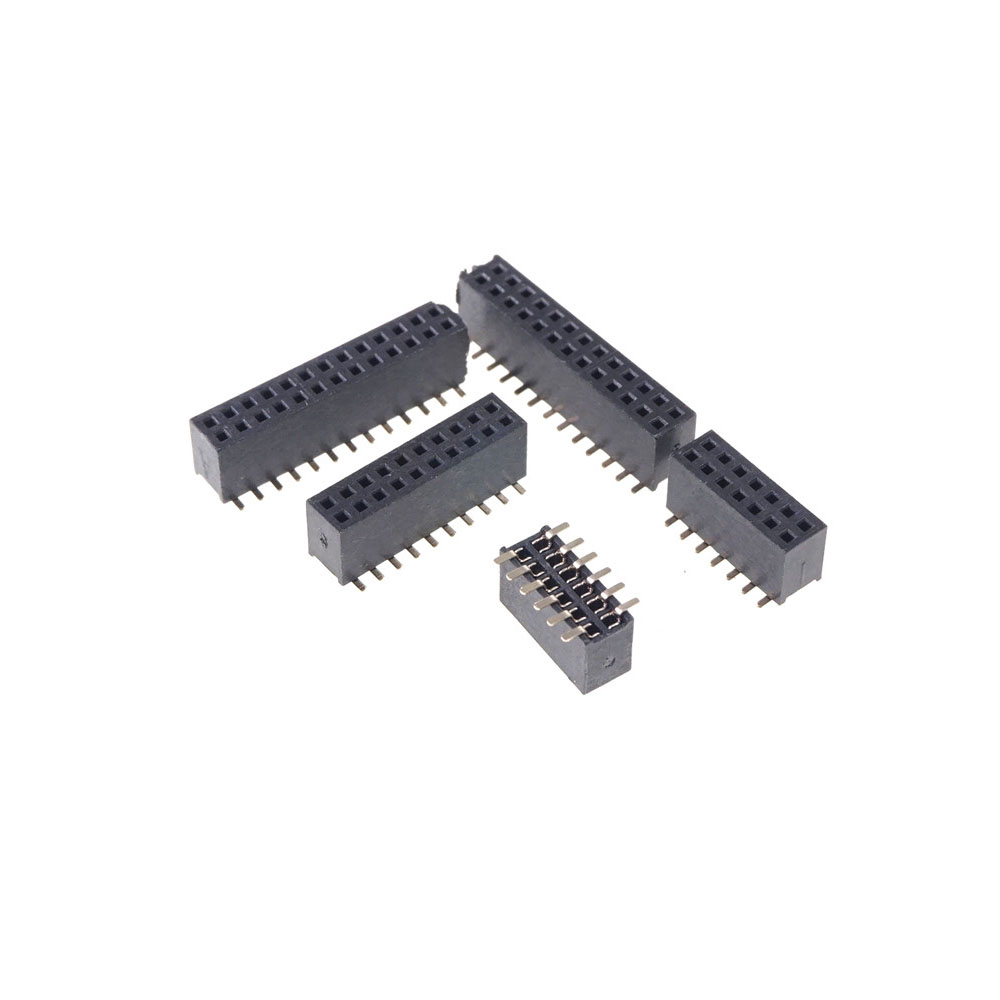 SMT 1.27 mm Double Row PCB Female Header Socket 4 6 8 10 12 14 16 20 24 26 30 40 44 50 60 80 100 Pin Surface Mount