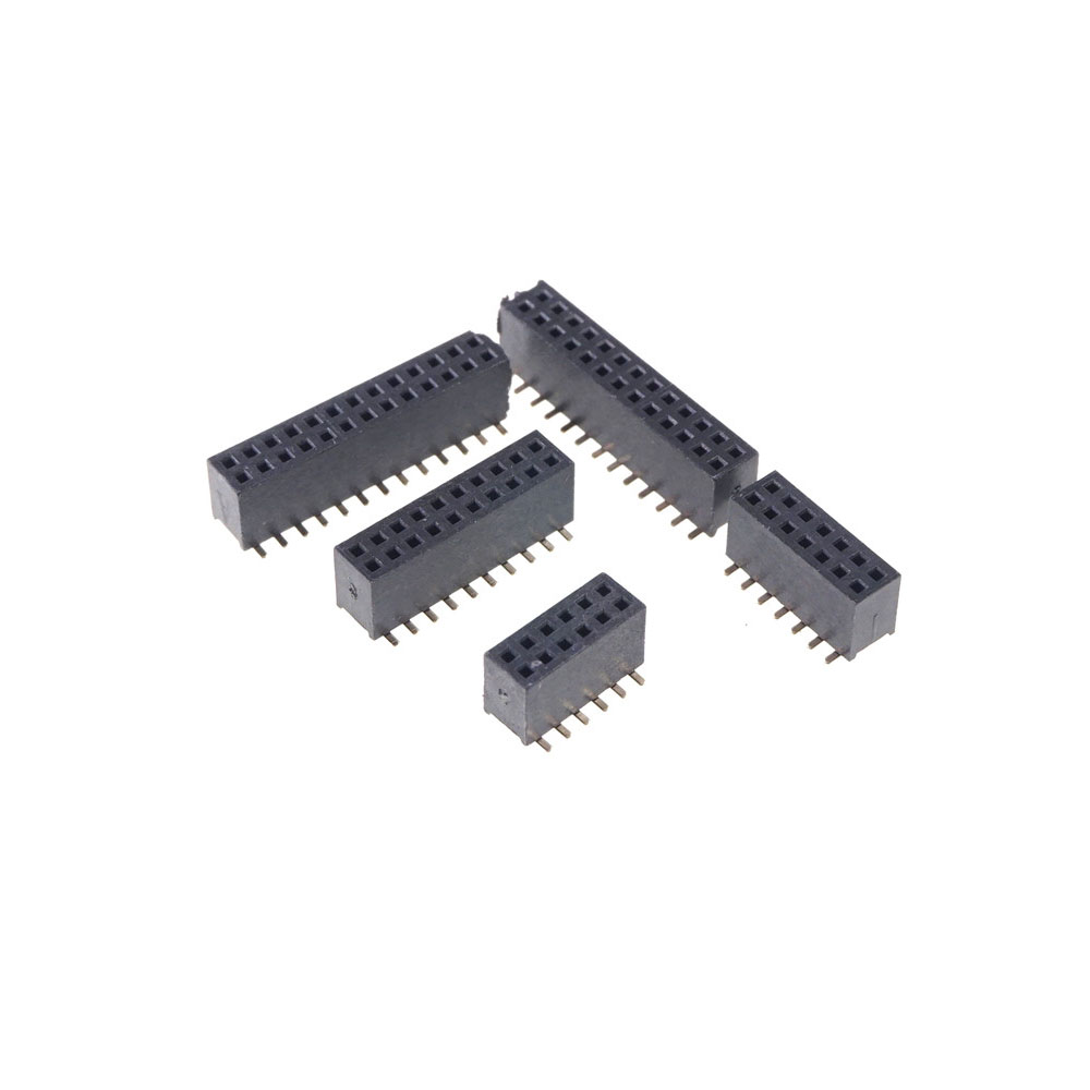 SMT 1.27 mm Double Row PCB Female Header Socket 4 6 8 10 12 14 16 20 24 26 30 40 44 50 60 80 100 Pin Surface Mount