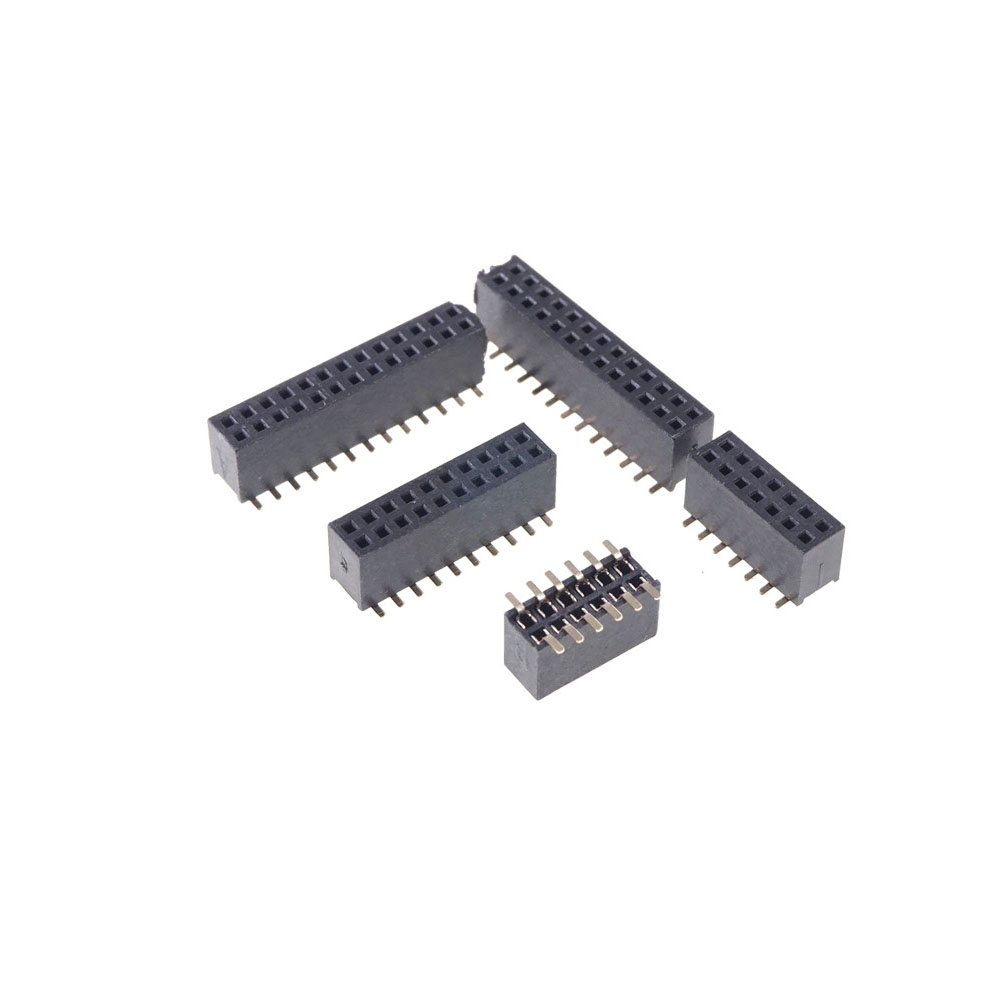 SMT 1.27 mm Double Row PCB Female Header Socket 4 6 8 10 12 14 16 20 24 26 30 40 44 50 60 80 100 Pin Surface Mount