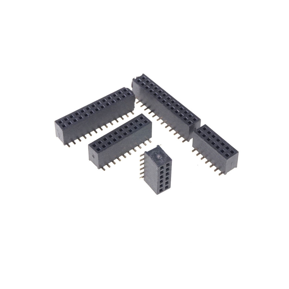 SMT 1.27 mm Double Row PCB Female Header Socket 4 6 8 10 12 14 16 20 24 26 30 40 44 50 60 80 100 Pin Surface Mount