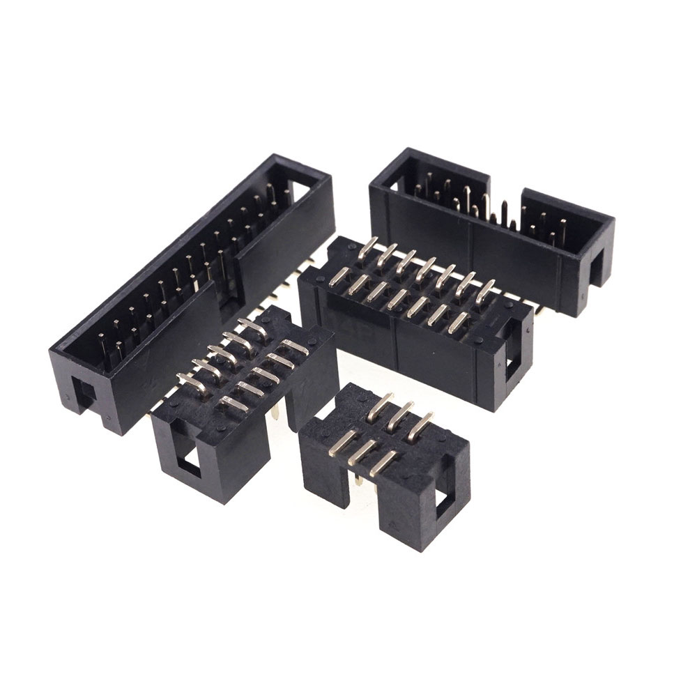 2.54 mm Pitch SMT 6 8 10 12 14 16 18 20 26 30 40 44 50 60 64 Pin Shrouded Box Header Male PCB for IDC Socket Cable IPC