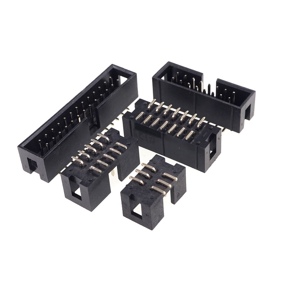 2.54 mm Pitch SMT 6 8 10 12 14 16 18 20 26 30 40 44 50 60 64 Pin Shrouded Box Header Male PCB for IDC Socket Cable IPC