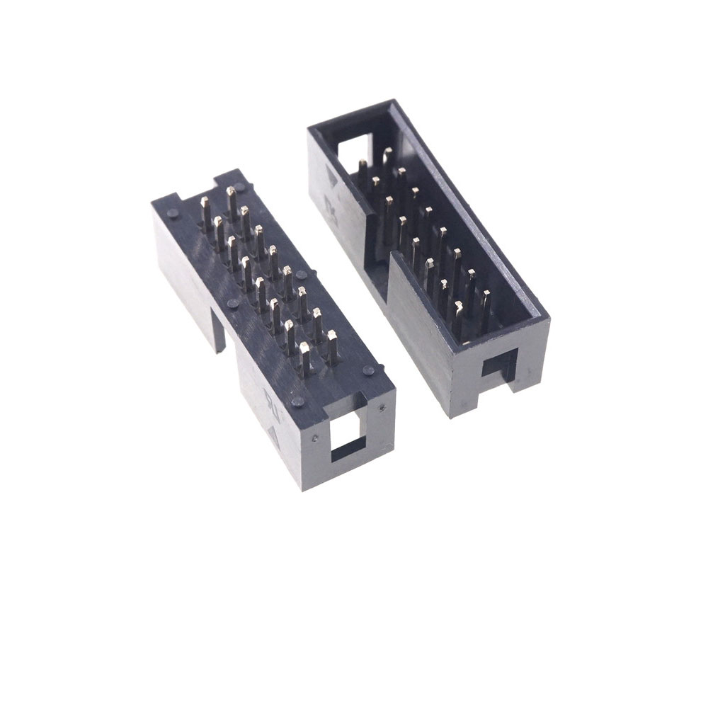 2.54mm 16 Position 180 Degree Male Shrouded PCB IDC Socket Box Header Connector