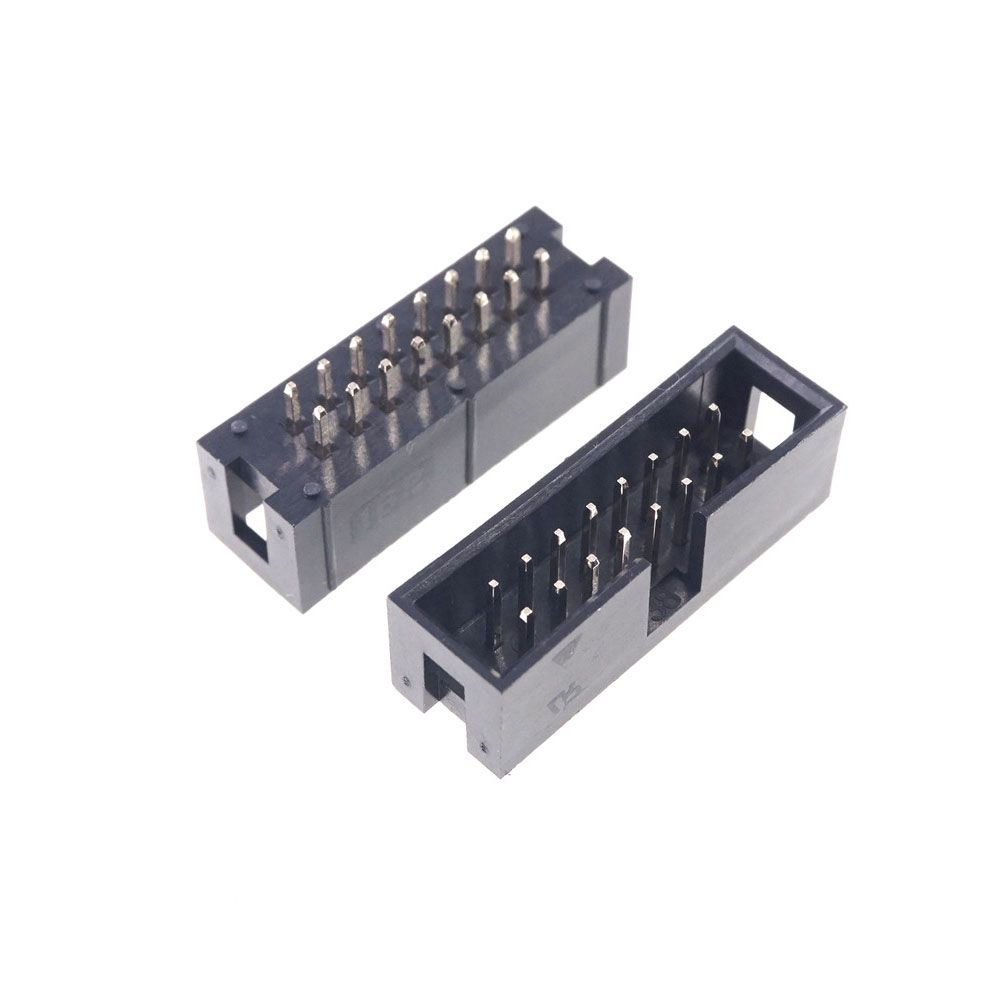 2.54mm 16 Position 180 Degree Male Shrouded PCB IDC Socket Box Header Connector