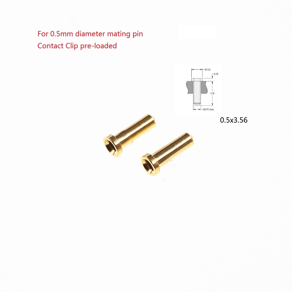 PCB Solder Female Pins Receptacle Contact Clip Pre-loaded Socket for Mating Pin Diameter 0.5 1.0 1.5 2.0 MM Plug Press-fit