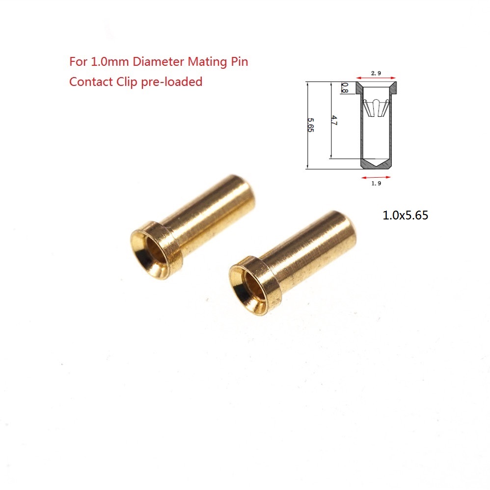 PCB Solder Female Pins Receptacle Contact Clip Pre-loaded Socket for Mating Pin Diameter 0.5 1.0 1.5 2.0 MM Plug Press-fit