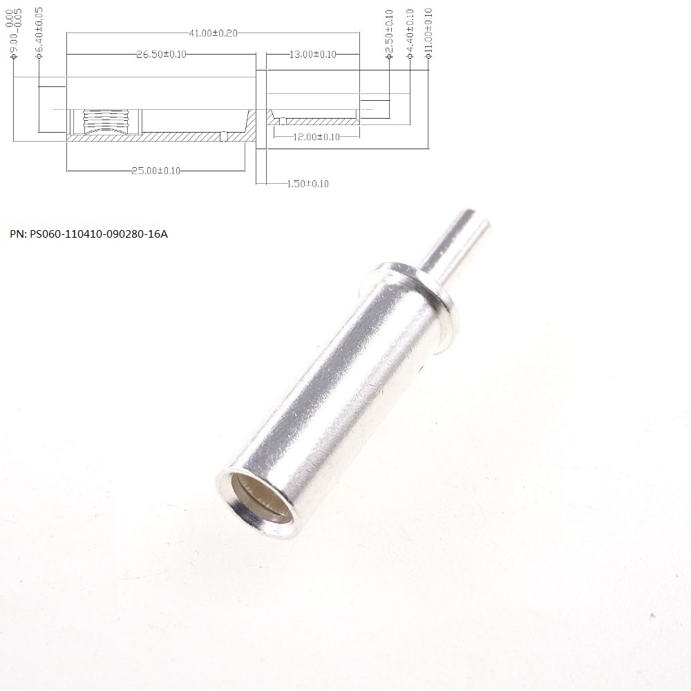 High Current Pin Receptacle Male Female 6.0 mm Diameter Spring Loaded Contact 16 Amps Electric Charging Wire Mount