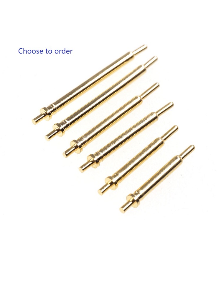 Spring Loaded Pogo Pin 10.0 10.5 12.0 12.5 13.0 15.0 16.0 16.5 18.0 20.5 MM Height PCB Through Hole Flange Male Header 1A