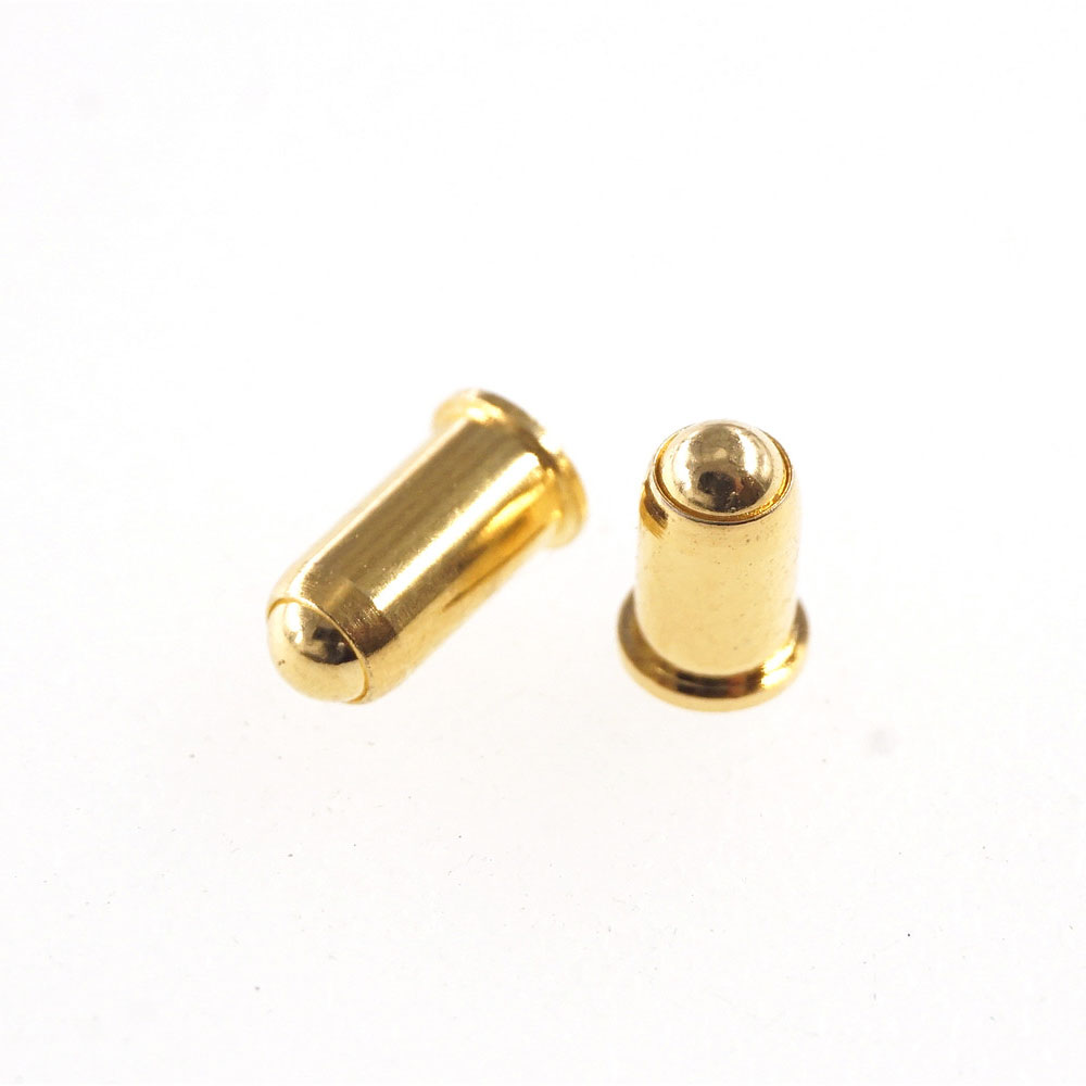 3.0 MM Diameter Flange Spring Loaded Brass Ball Pogo Pin Connector Ballpoint Gold Plated Rolling Contact Hight Current