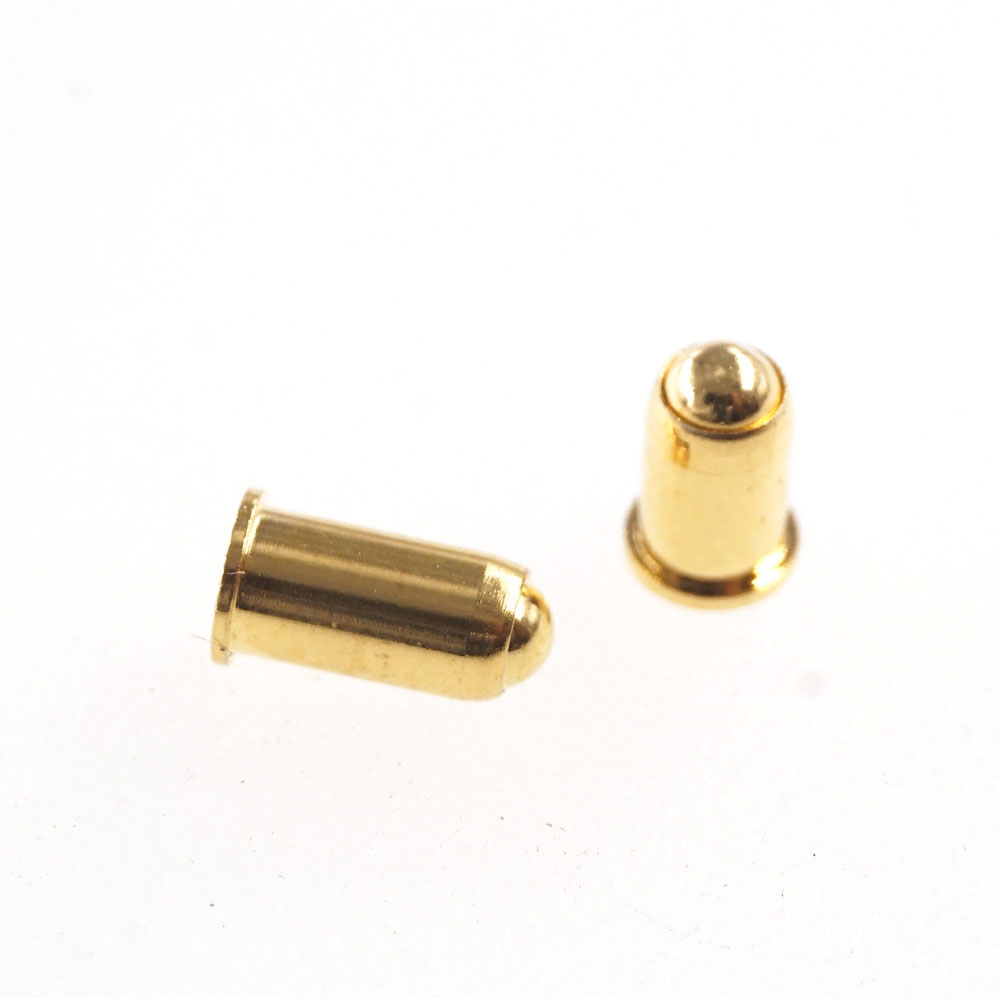 3.0 MM Diameter Flange Spring Loaded Brass Ball Pogo Pin Connector Ballpoint Gold Plated Rolling Contact Hight Current