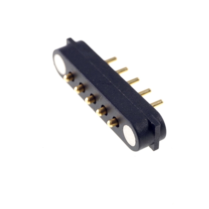 Customized 2.54mm Magnetic 5 Pin male with Leads 3.0mm