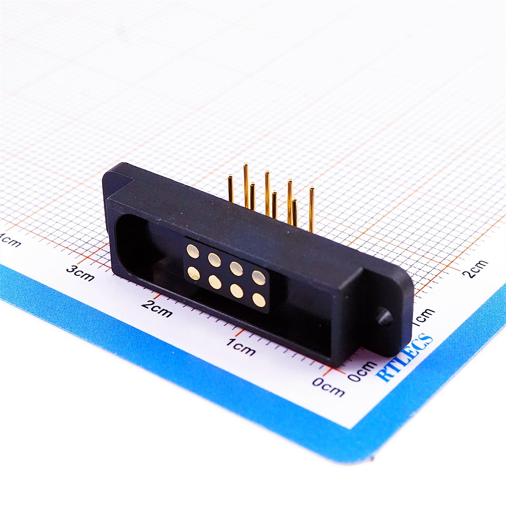 8 Pin Magnetic Pogo Pin Connector Dual Row 2.54mm Pitch
