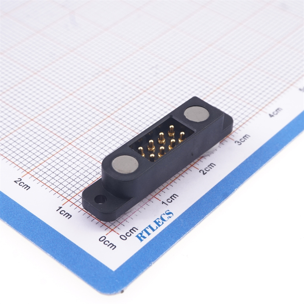 8 Pin Magnetic Pogo Pin Connector Dual Row 2.54mm Pitch