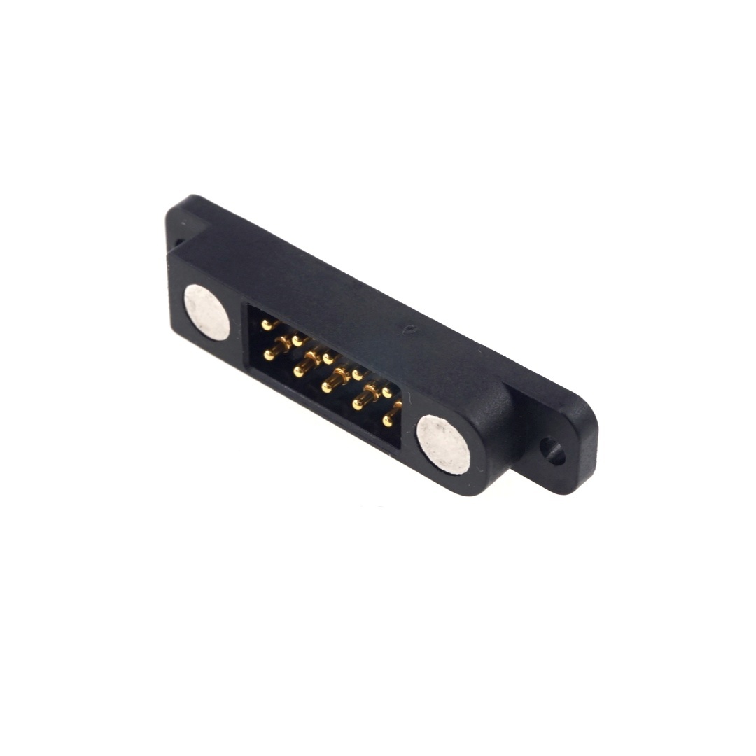 10 Pin Magnetic Pogo Pin Connector Dual Row 2.54mm Pitch