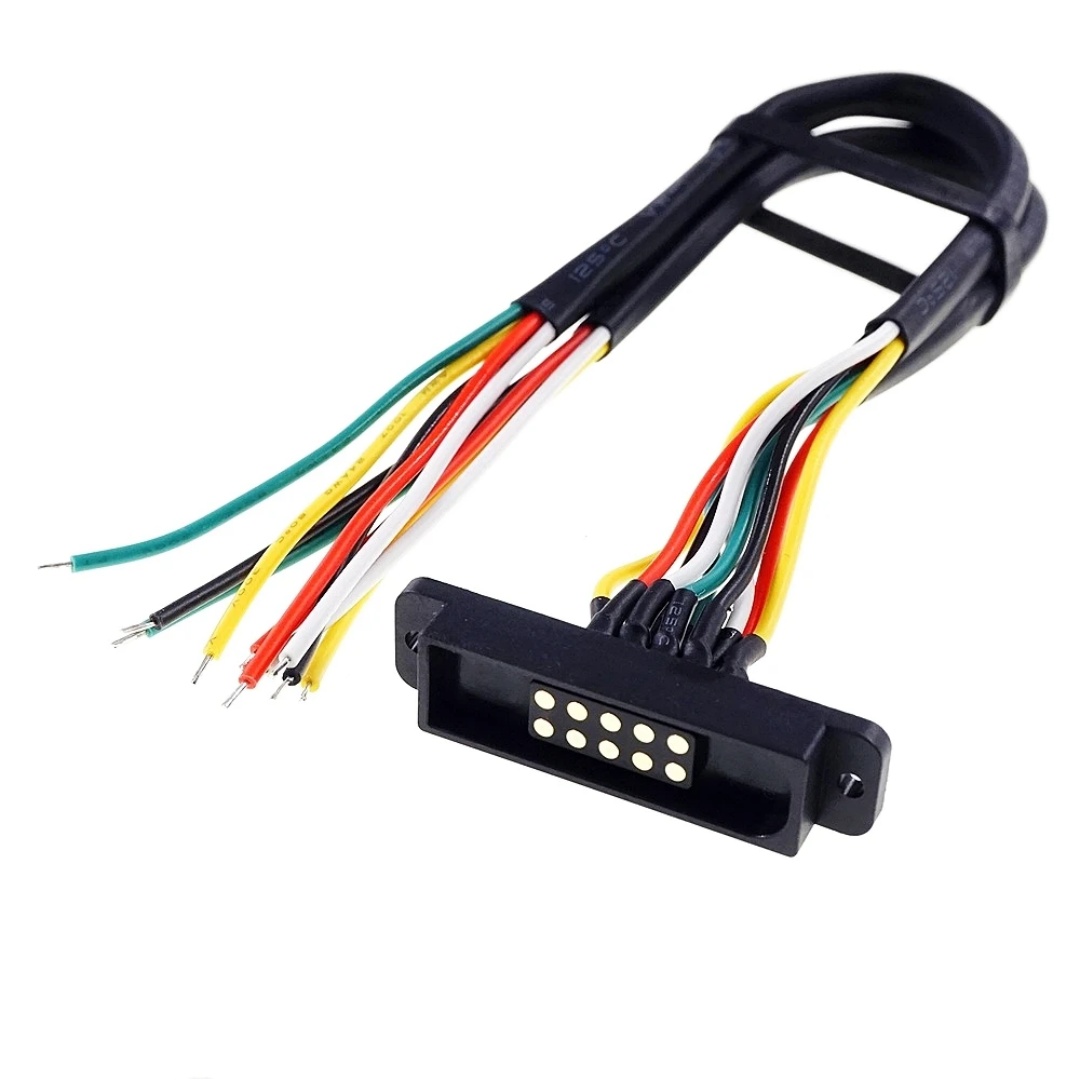 10 Pin Magnetic Pogo Pin Connector Dual Row 2.54mm Pitch