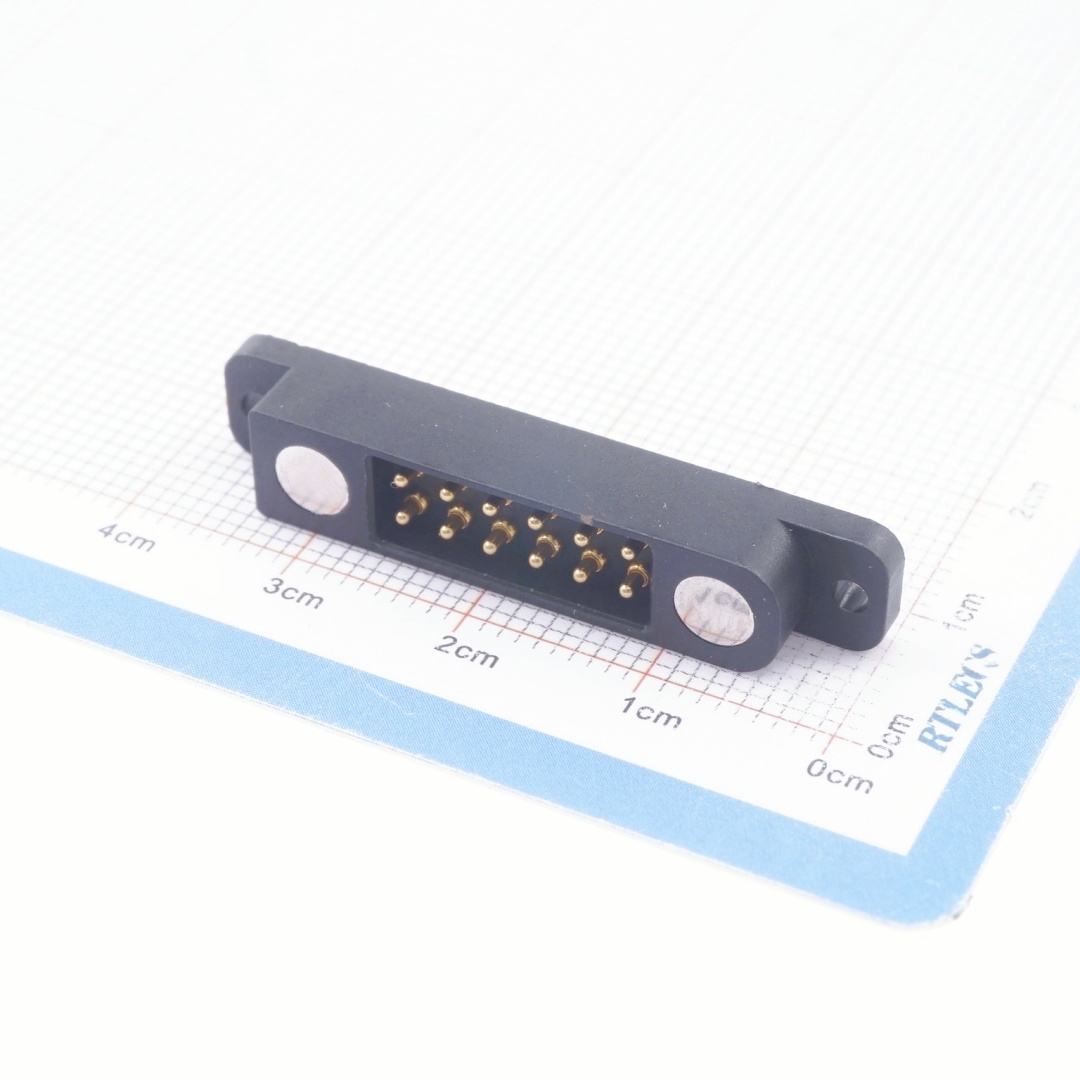 12 Pin Magnetic Pogo Pin Connector Dual Row 2.54mm Pitch