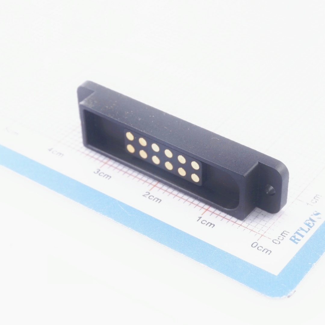 12 Pin Magnetic Pogo Pin Connector Dual Row 2.54mm Pitch