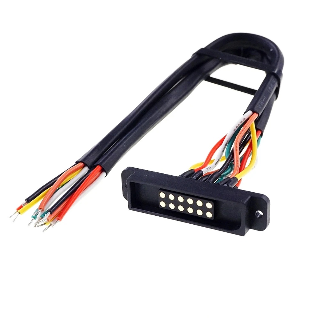 12 Pin Magnetic Pogo Pin Connector Dual Row 2.54mm Pitch