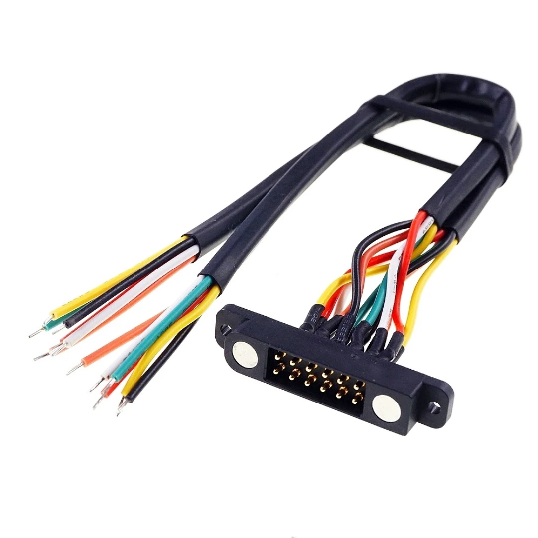 12 Pin Magnetic Pogo Pin Connector Dual Row 2.54mm Pitch