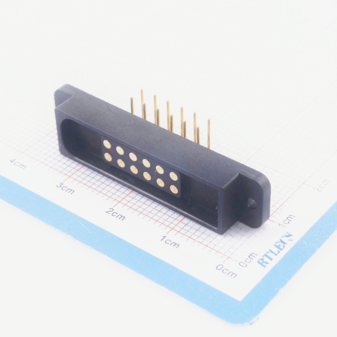 12 Pin Magnetic Pogo Pin Connector Dual Row 2.54mm Pitch