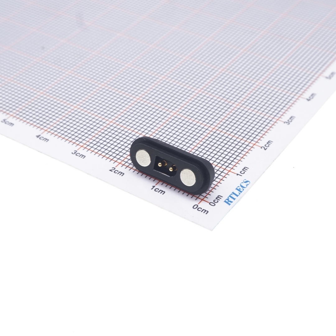 2 Pin Magnetic Pogo Pin Connector Single Row 2.54mm Pitch