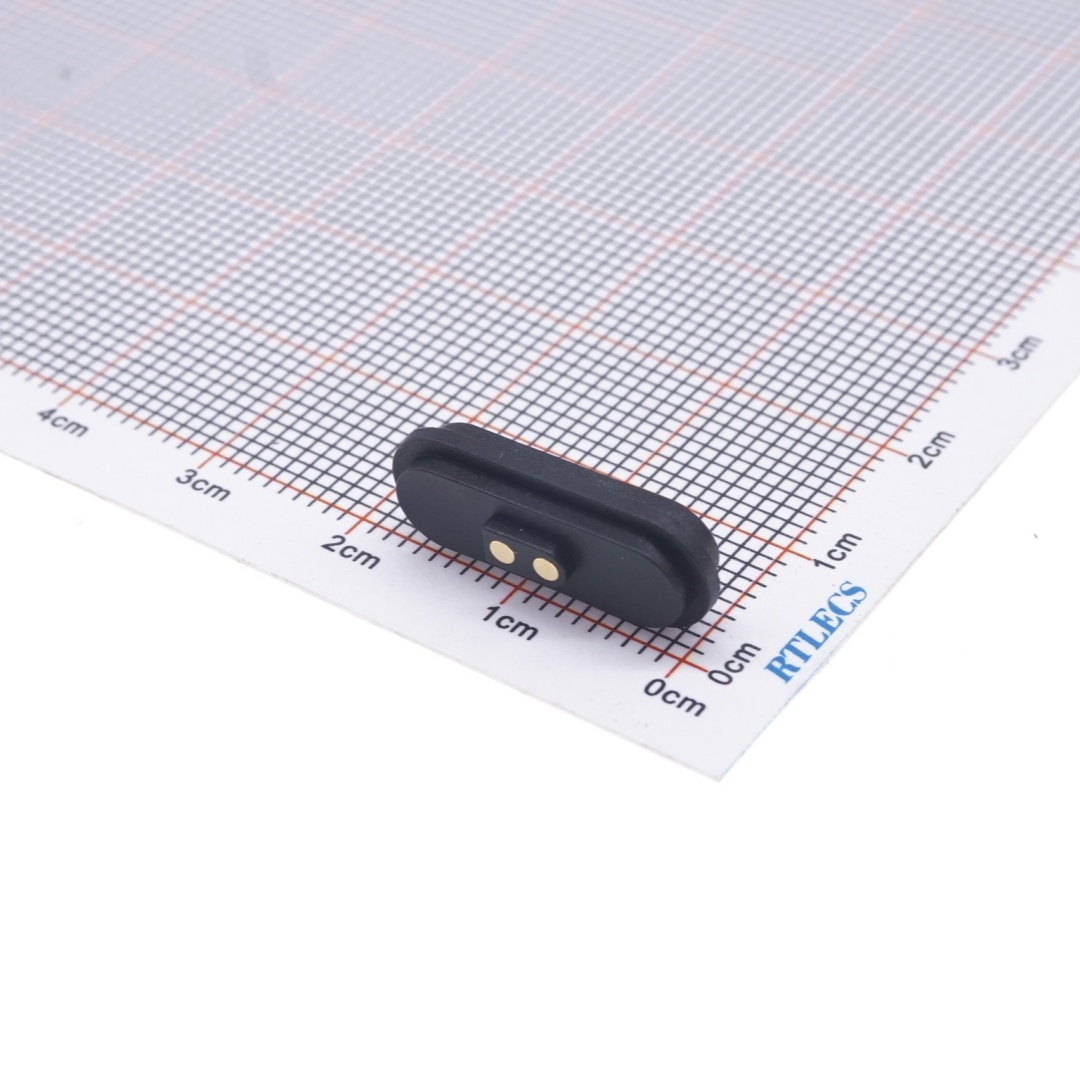 2 Pin Magnetic Pogo Pin Connector Single Row 2.54mm Pitch