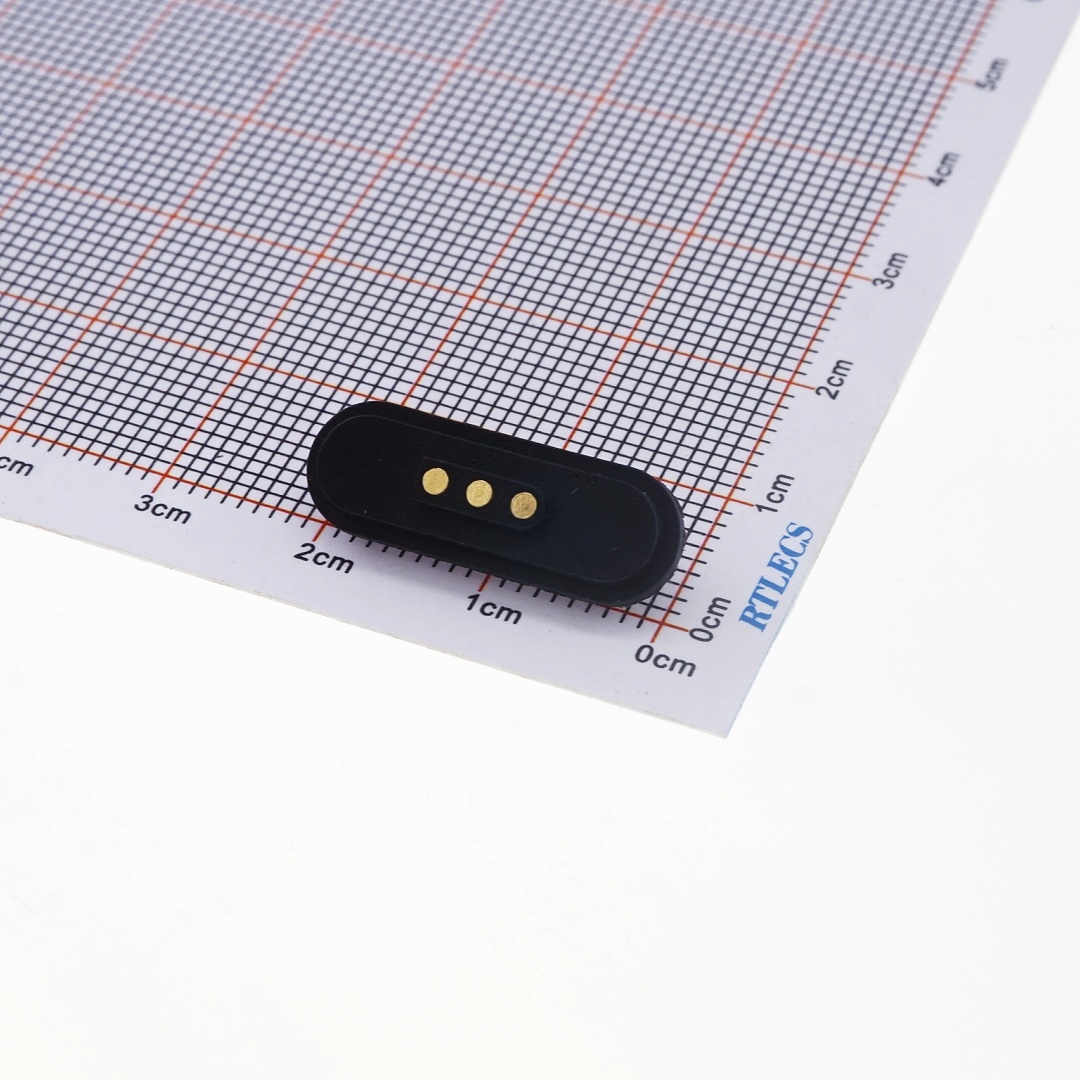 3 Pin Magnetic Pogo Pin Connector Single Row 2.54mm Pitch