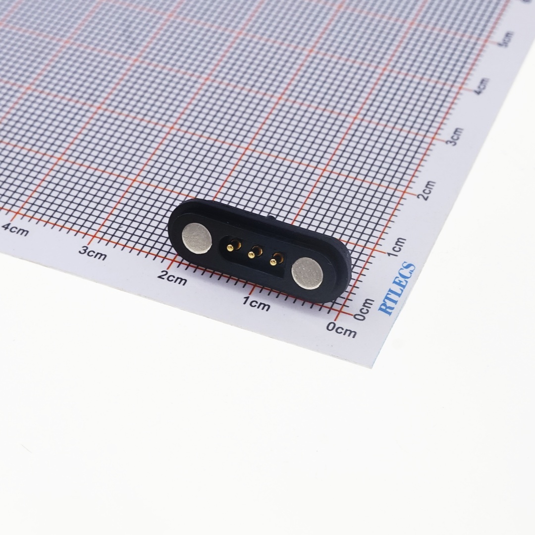 3 Pin Magnetic Pogo Pin Connector Single Row 2.54mm Pitch