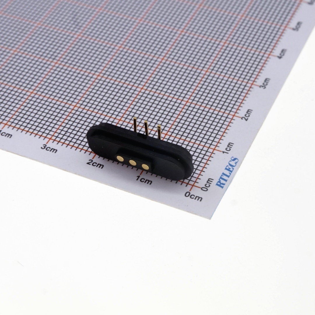 3 Pin Magnetic Pogo Pin Connector Single Row 2.54mm Pitch