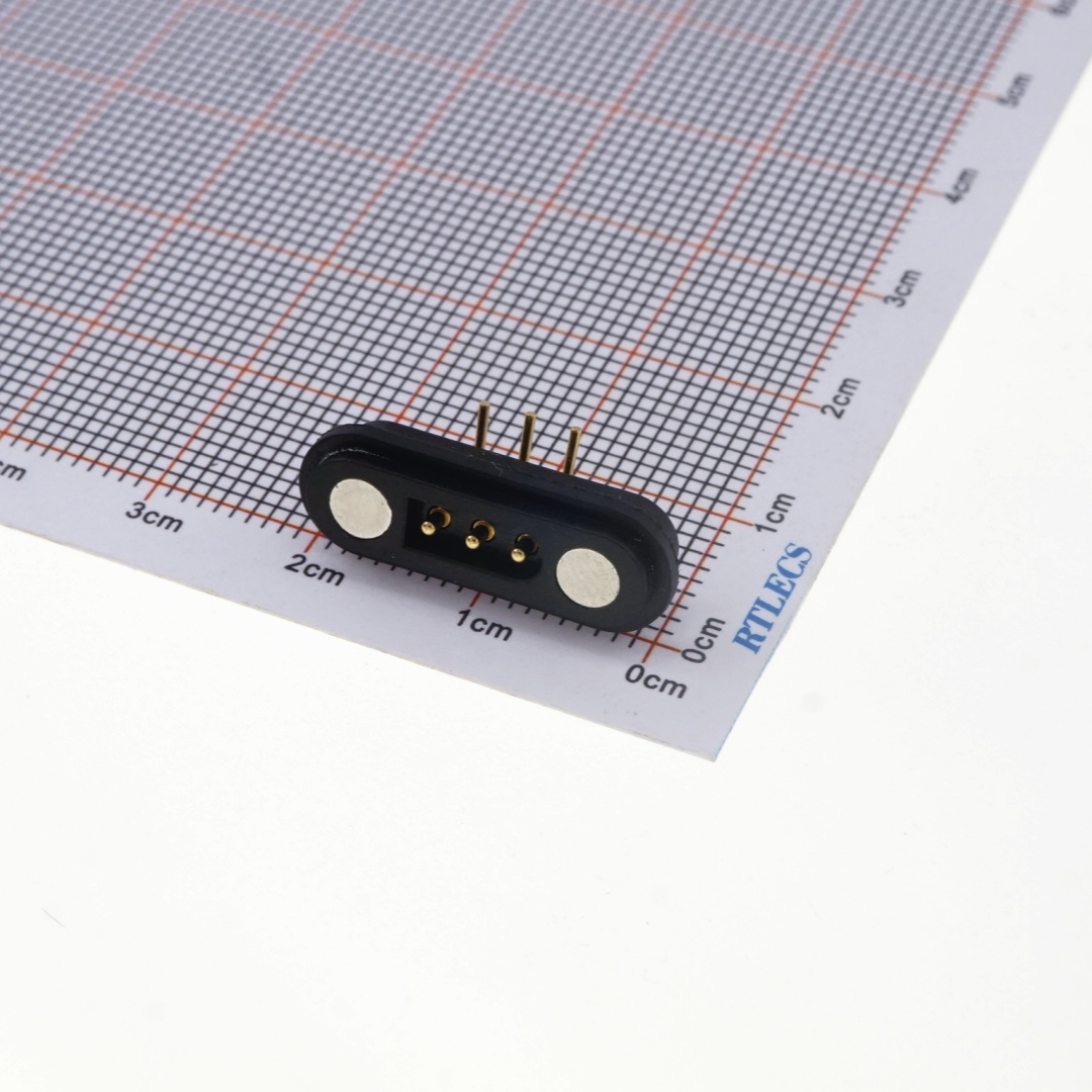 3 Pin Magnetic Pogo Pin Connector Single Row 2.54mm Pitch