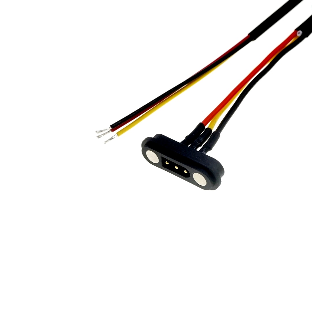 3 Pin Magnetic Pogo Pin Connector Single Row 2.54mm Pitch