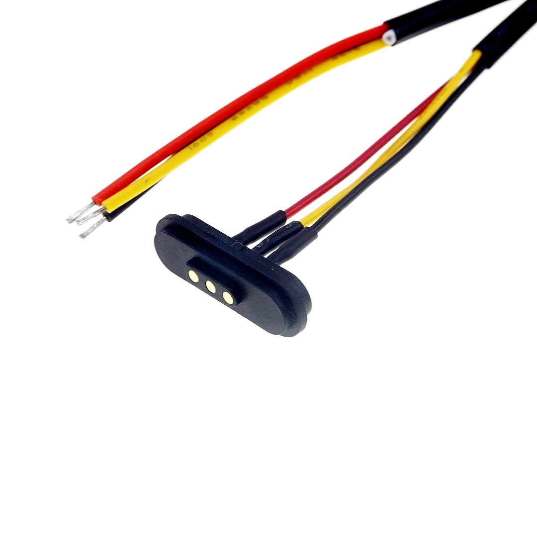 3 Pin Magnetic Pogo Pin Connector Single Row 2.54mm Pitch