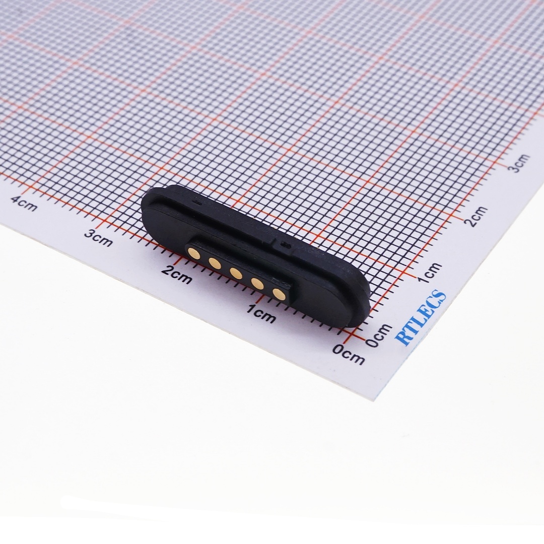 5 Pin Magnetic Pogo Pin Connector Single Row 2.54mm Pitch