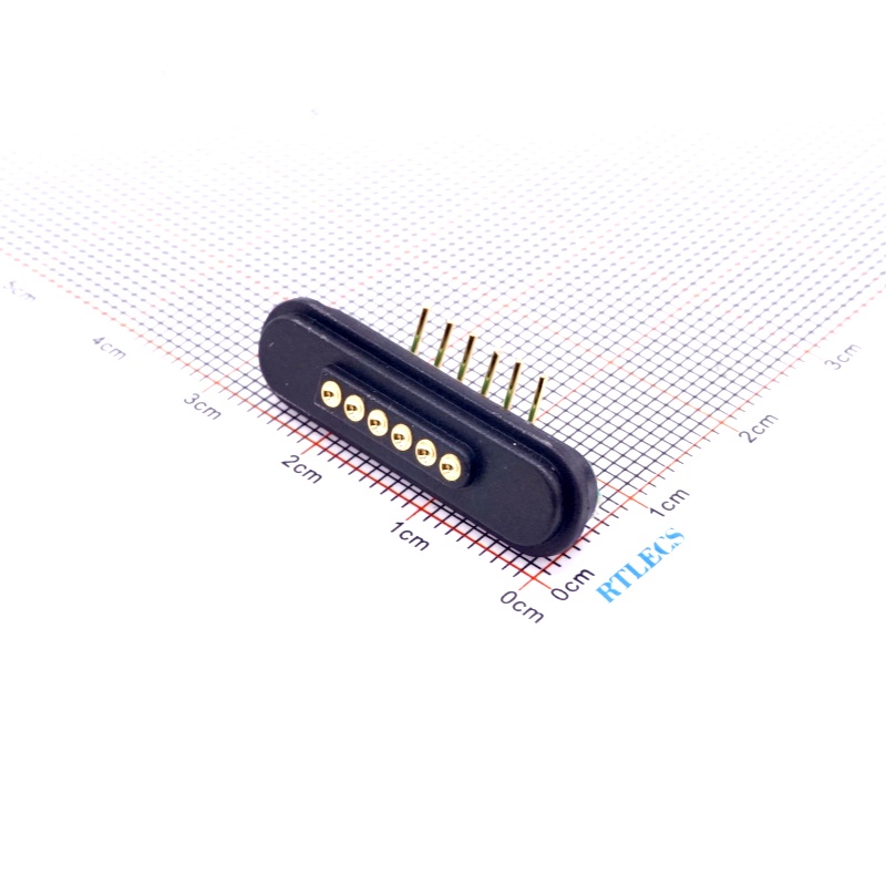 Magnetic Connector Female 6 Pin Right Angle