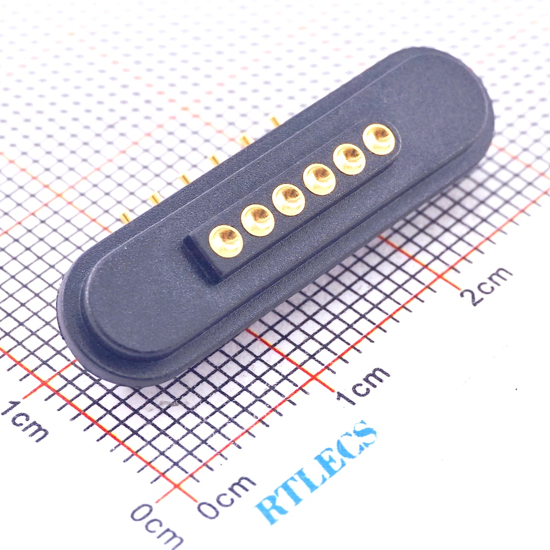 Magnetic 6 Pin Right Angle Male