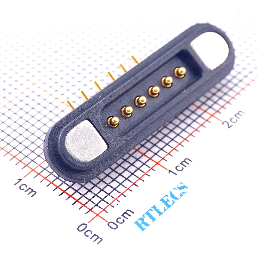 Magnetic 6 Pin Right Angle Male